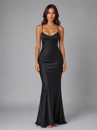 Satin Sweetheart Slip Maxi Dress