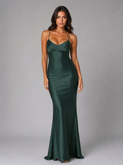 Satin Sweetheart Slip Maxi Dress