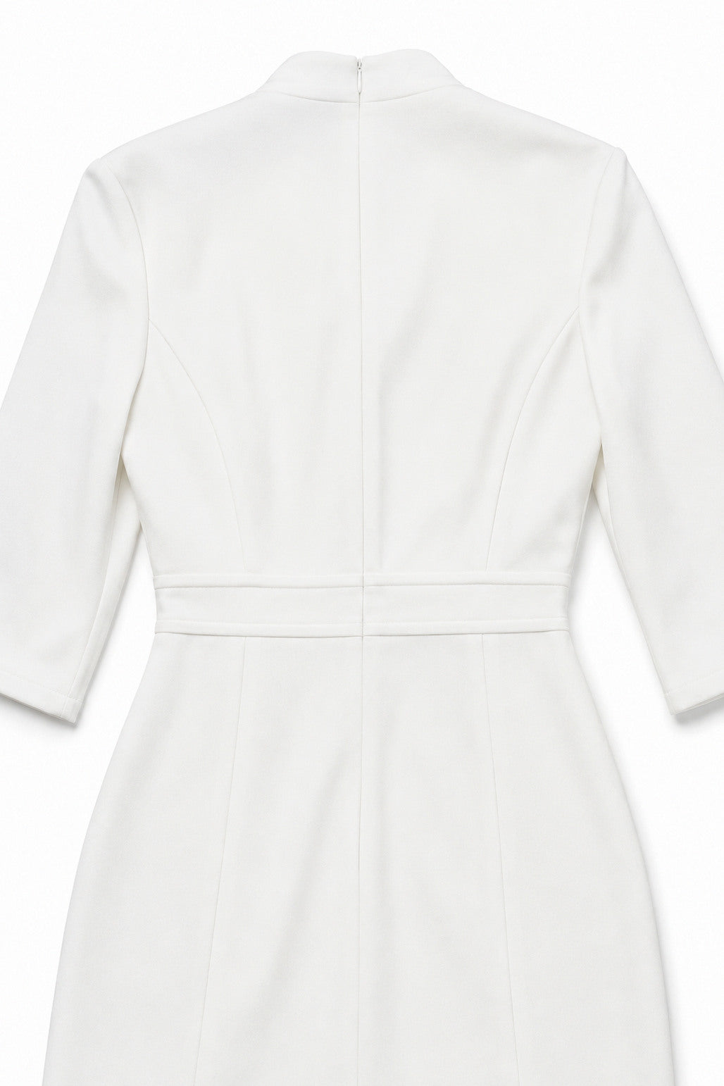 Satin Wrap 3/4 Sleeve Midi Dress