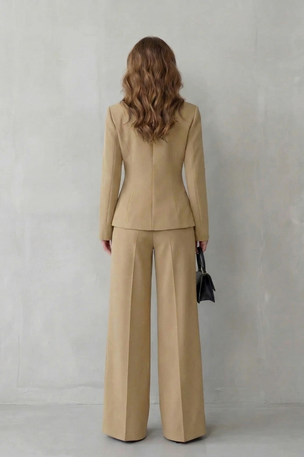 Shawl Collar Long Sleeve Blazer and Pants Matching Set
