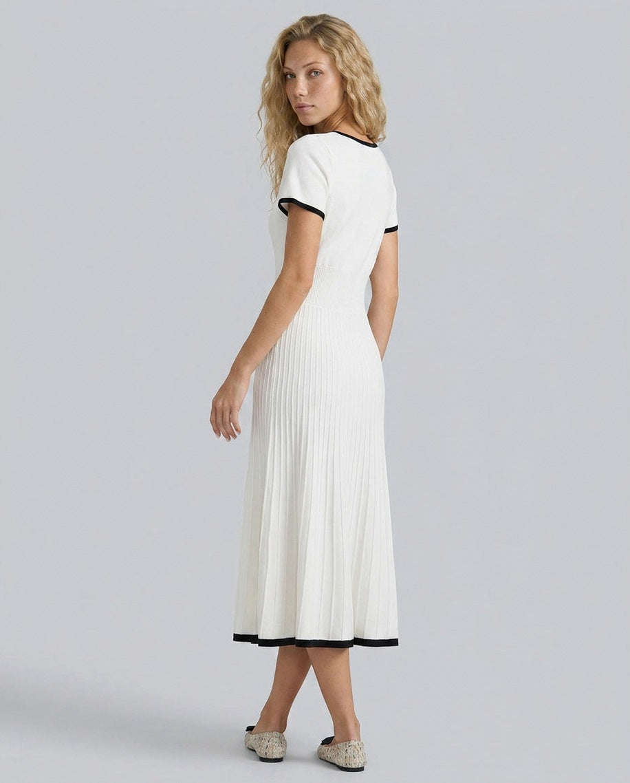 Short Sleeve Knit Midi Dress