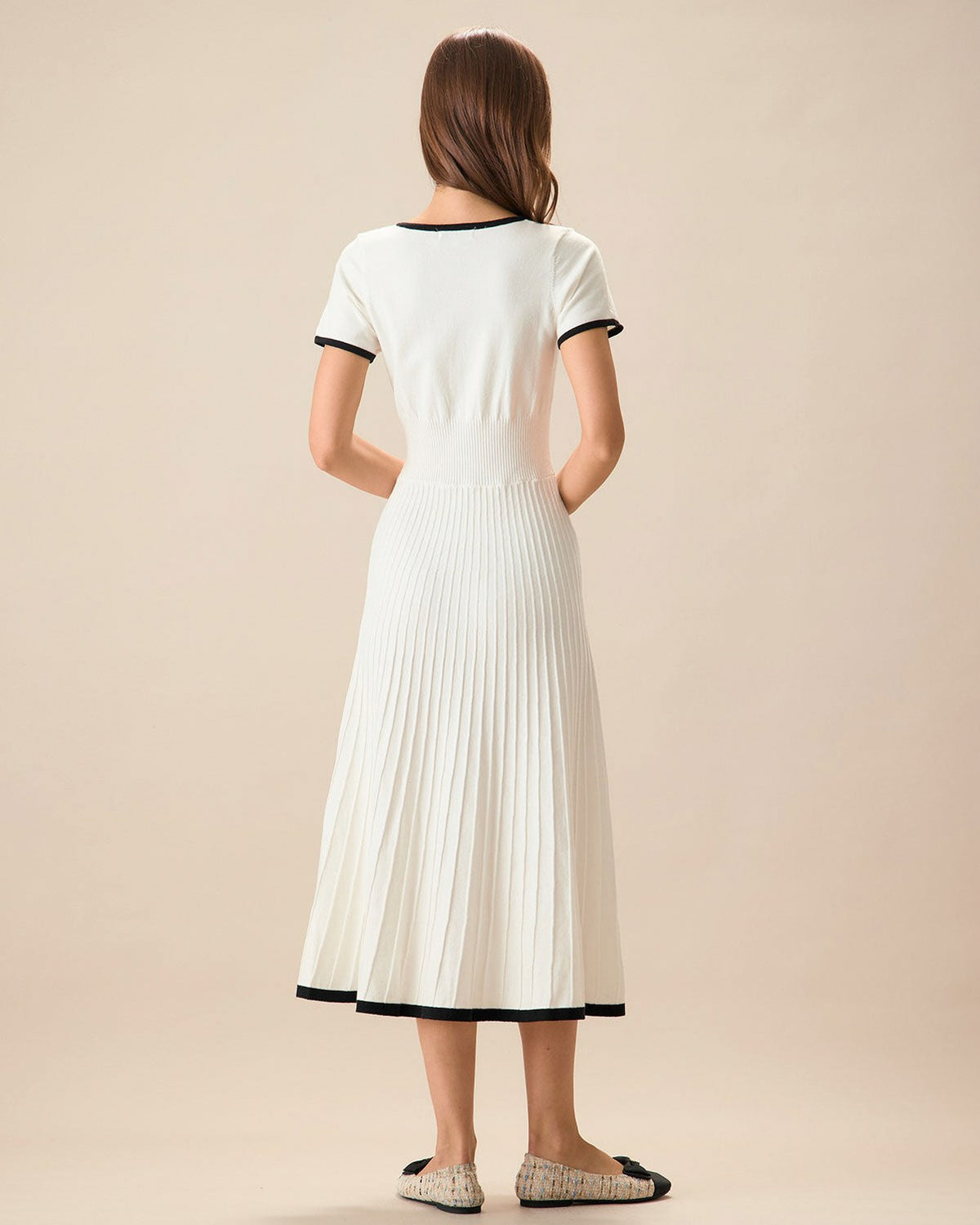 Short Sleeve Knit Midi Dress
