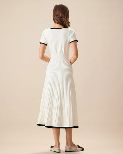 Short Sleeve Knit Midi Dress