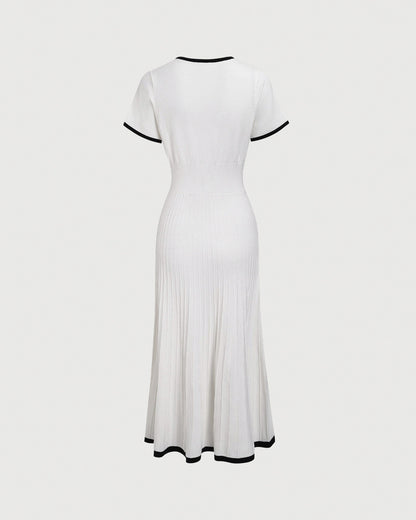 Short Sleeve Knit Midi Dress