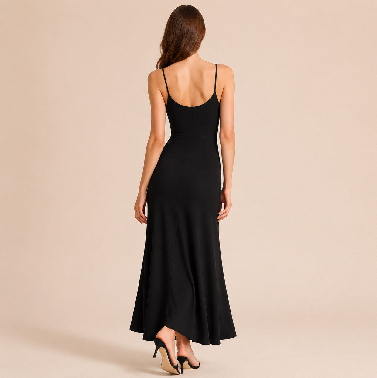 Spaghetti Strap A-Line Maxi Dress