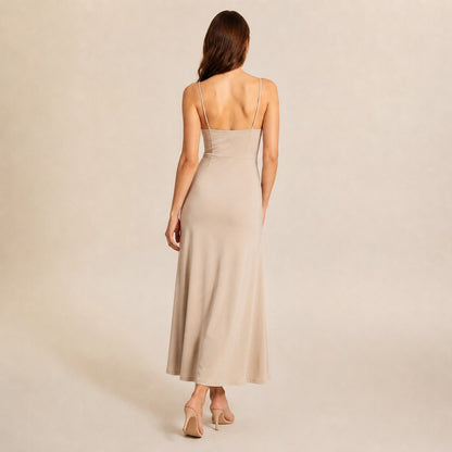 Spaghetti Strap A-Line Maxi Dress
