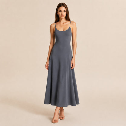 Spaghetti Strap A-Line Maxi Dress