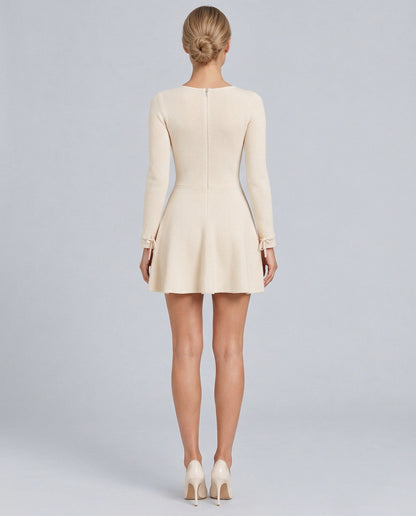 Square Neck Knit Mini Dress