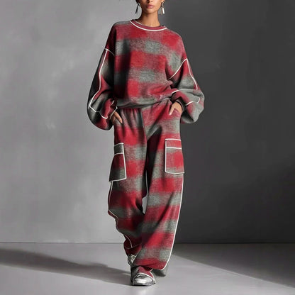 Striped Knit Matching Set