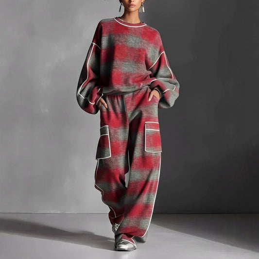 Striped Knit Matching Set