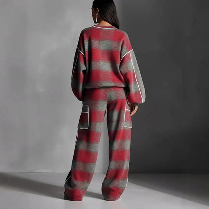 Striped Knit Matching Set