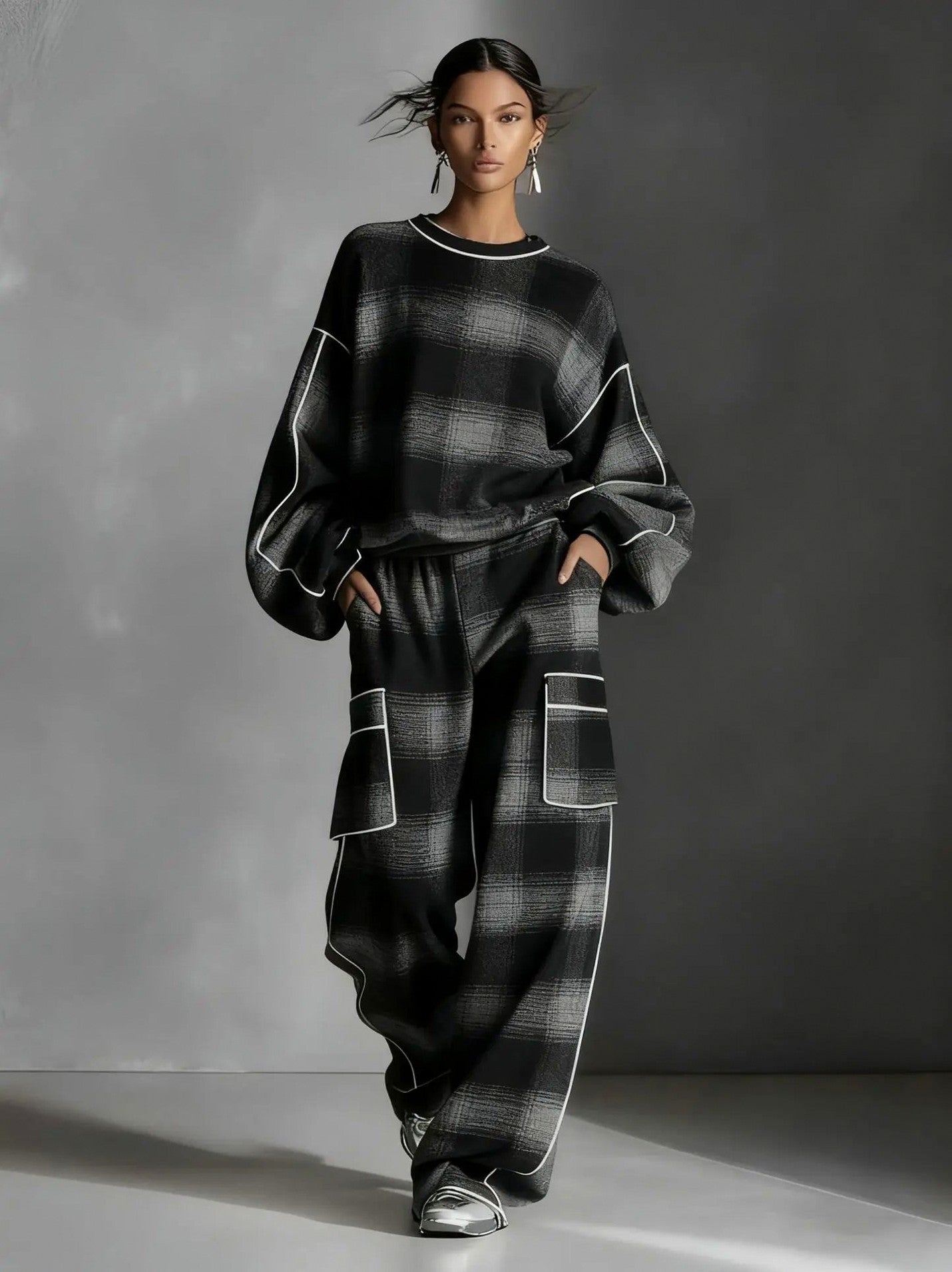 Striped Knit Matching Set