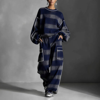 Striped Knit Matching Set