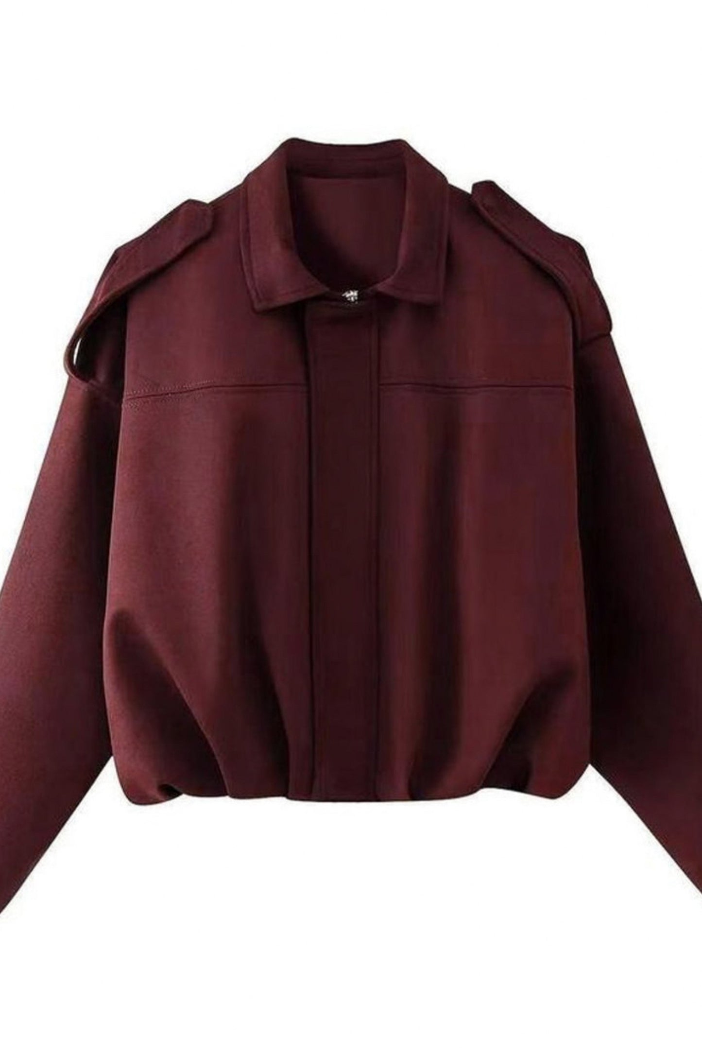 Suede Cropped Bomber Jacket