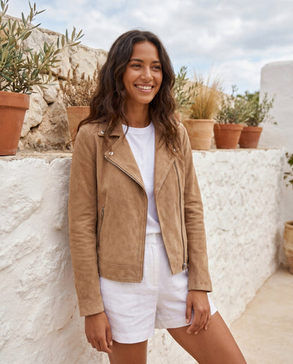 Suede Moto Jacket