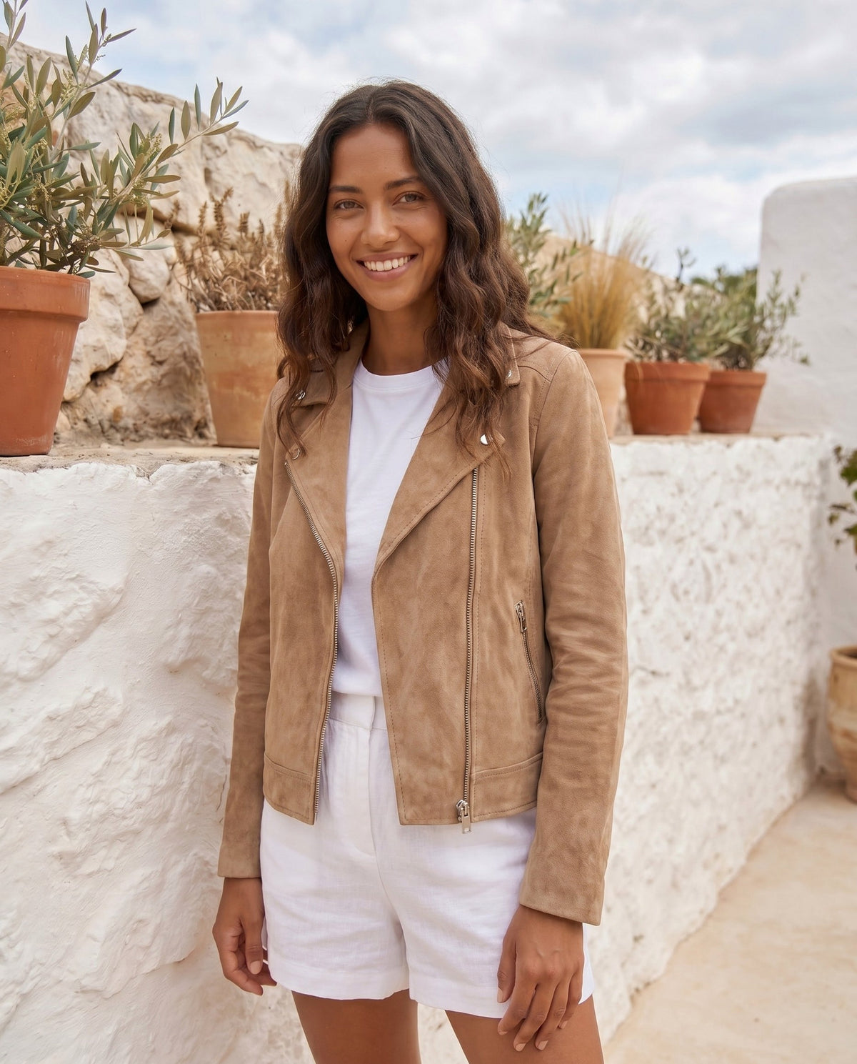 Suede Moto Jacket
