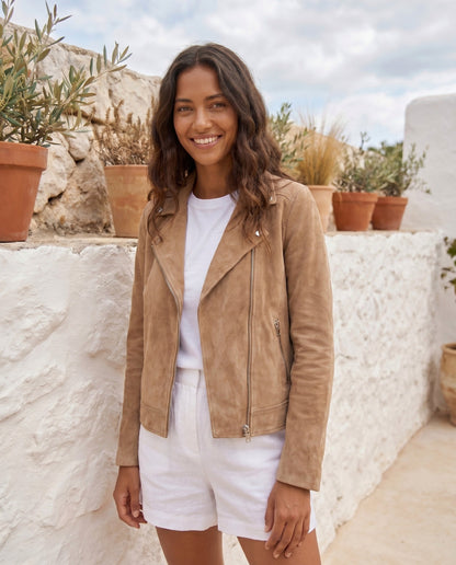Suede Moto Jacket
