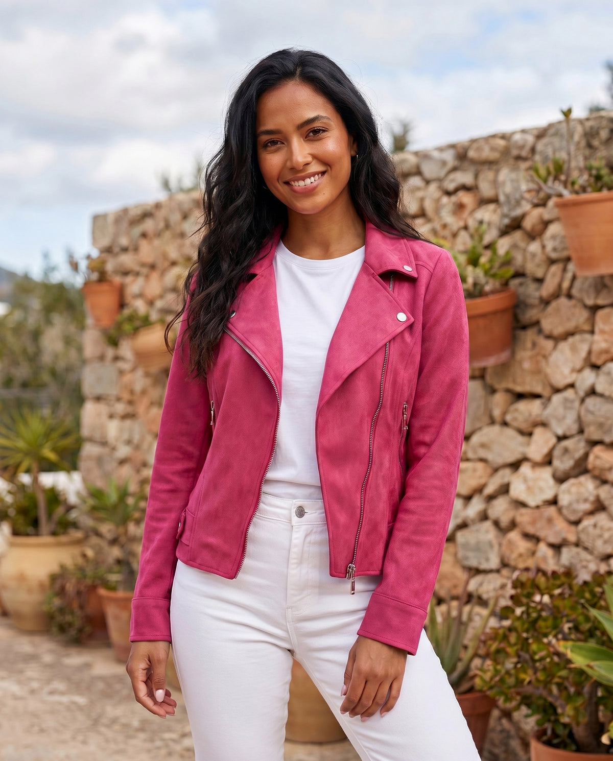 Suede Moto Jacket