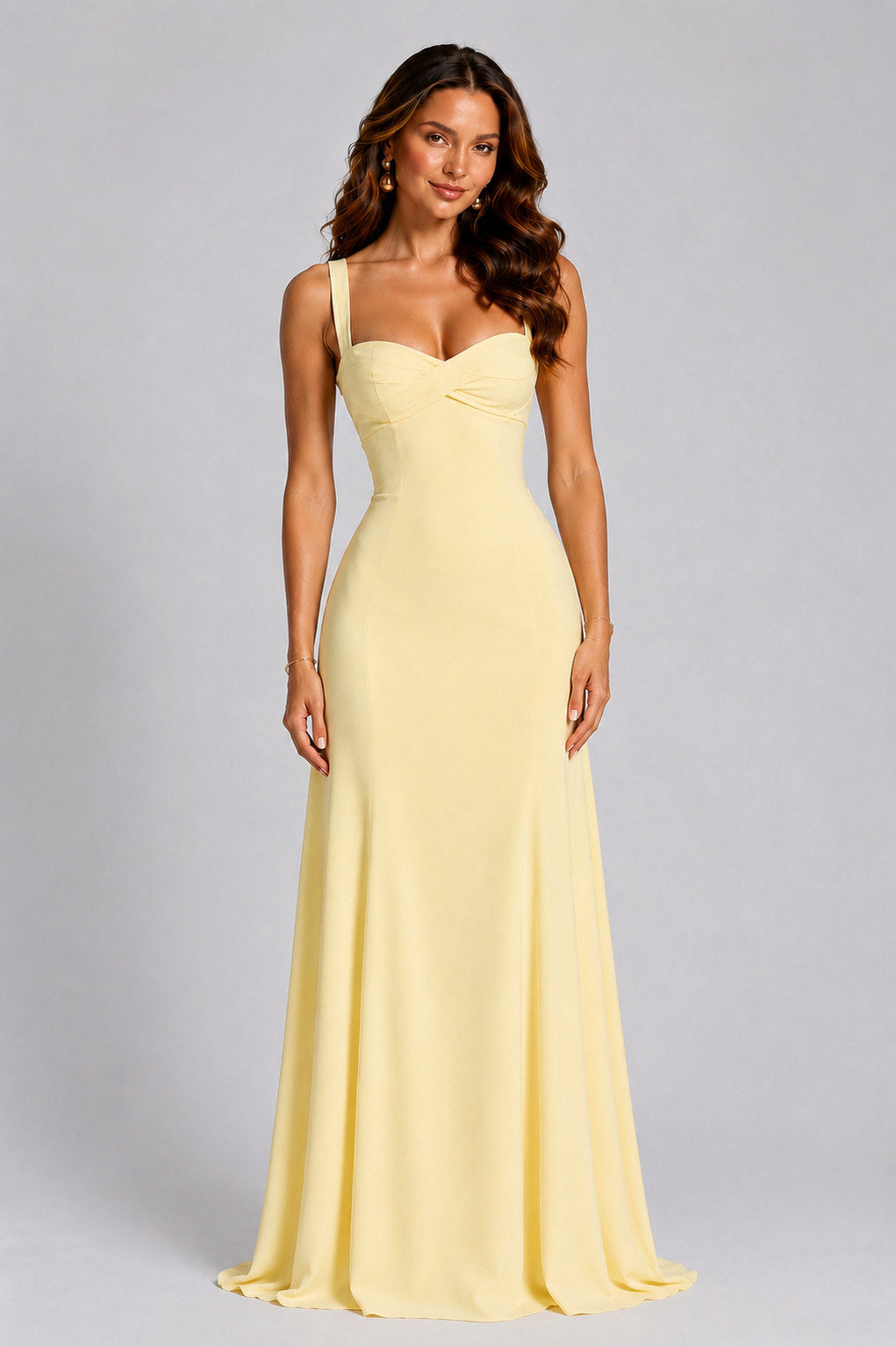Sweetheart Twist Front Maxi Dress