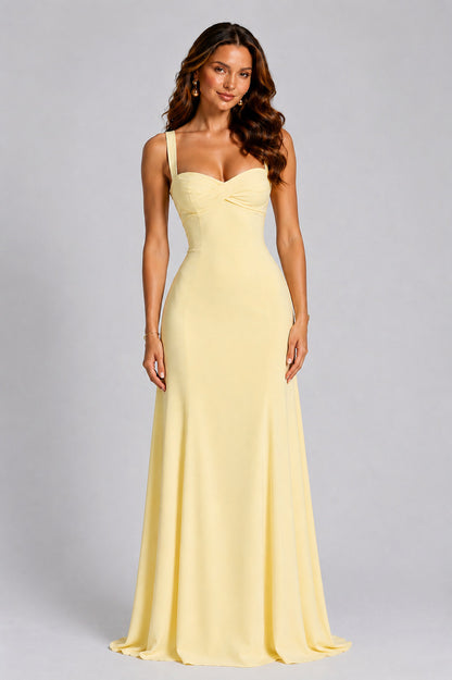 Sweetheart Twist Front Maxi Dress