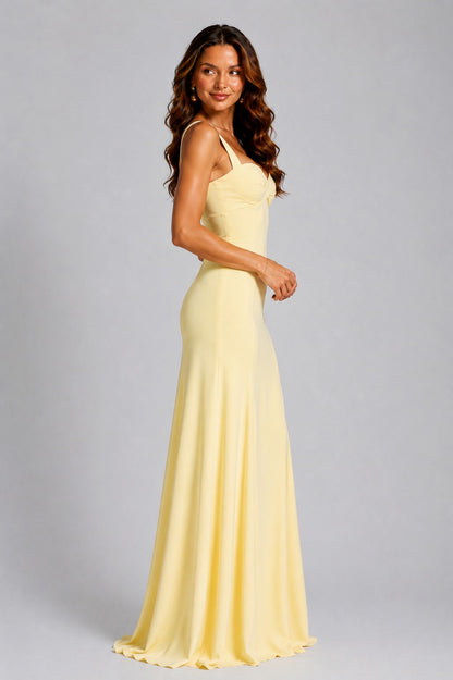 Sweetheart Twist Front Maxi Dress