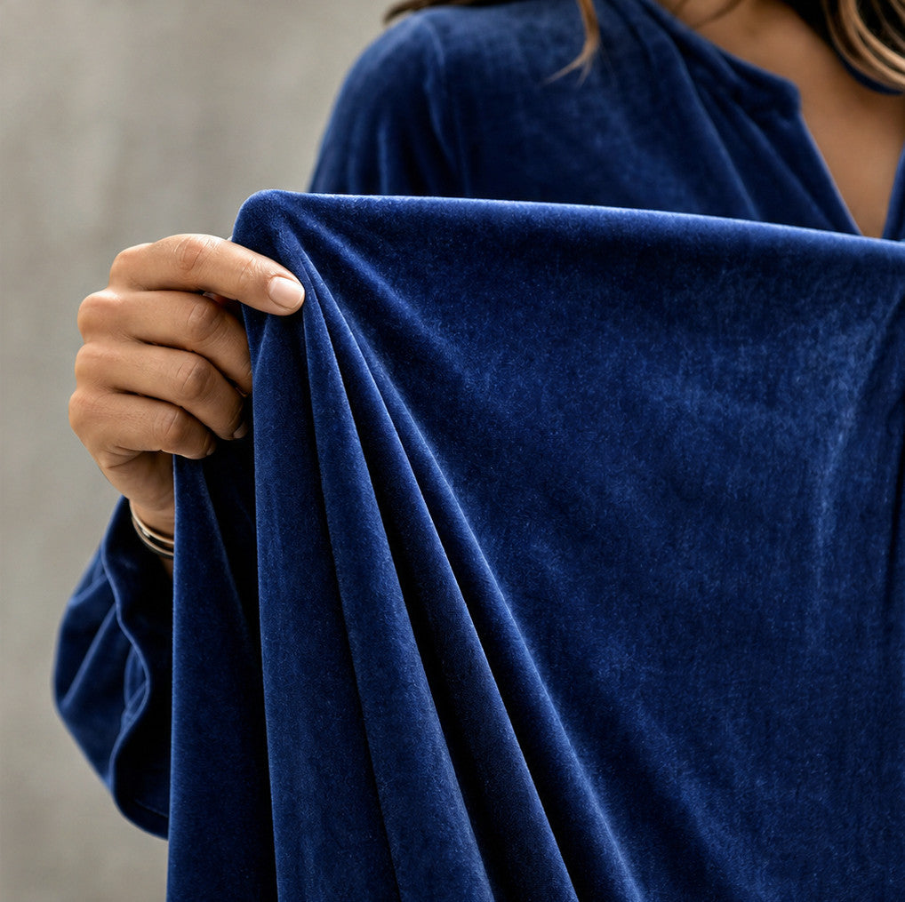 Velvet Long Sleeve Maxi Dress