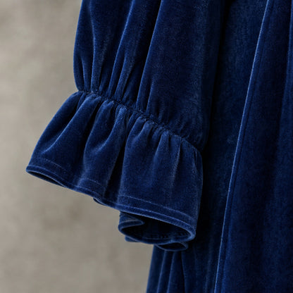 Velvet Long Sleeve Maxi Dress