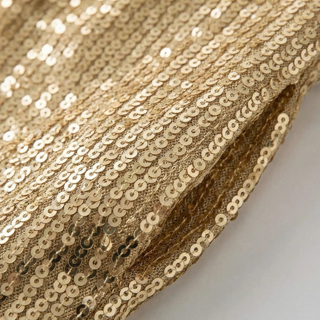 Women's Sequin Dress | Mini One-Shoulder Long Sleeve