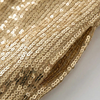 Women's Sequin Dress | Mini One-Shoulder Long Sleeve