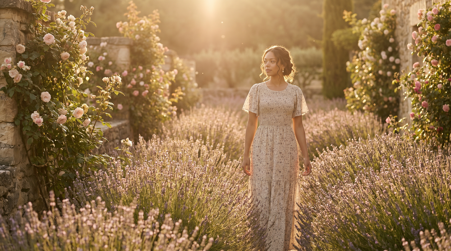 Zuriae golden hour lavender banner